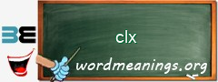 WordMeaning blackboard for clx